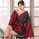 ★1色★ブラックレッド 花魁 着物ドレス セクシー 着物 ドレス 着物風ドレス キャバドレス ミニドレス コスプレ 衣装 インスタ 撮影 キャバ お水 パーティー イベント★艶やか花魁スタイル!バイカラーオフショル豪華帯リボン 花魁着物ミニドレス ワンサイズ♪フリーダムsale