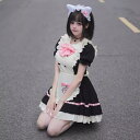 ★S~6L★4色★小さいサイズ~大きいサイズ★メイド セクシーコス セクシーメイド コスプレ コスチューム 衣装 エプロン メイド服 制服 ハロウィン インスタ 撮影 アイドル★クラシカル エプロン ロリータ 猫 ネココス5点セット S M L 2L 3L 4L 5L 6L サイズ★フリーダムsale