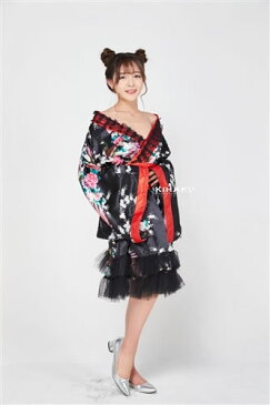 花魁 着物ドレス セクシー 着物 ドレス コスプレ コスチューム 衣装 キャバドレス ミニドレス キャバ ドレス 小悪魔 お水 パーティー 七夕祭り 浴衣イベント ★ 艶やか可愛い花魁スタイル!孔雀花柄着物ドレス ★ フリーダム 【RCP】sale セール