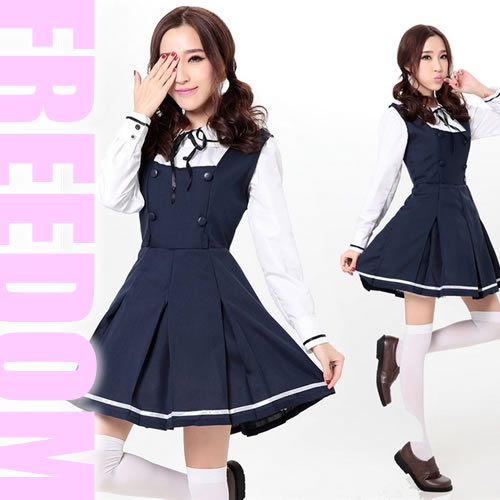 ラブライブ アニメ アイドル コスプレ ステージ 制服 衣装 パーティー 学校制服 ゲーム キャラクター アニメキャラ コスプレ コスチューム ハロウィン セクシー ★ 清楚＆キュート！大人気の「ラブライブ！」風アイドルワンピコスチューム ★ フリーダム セール sale