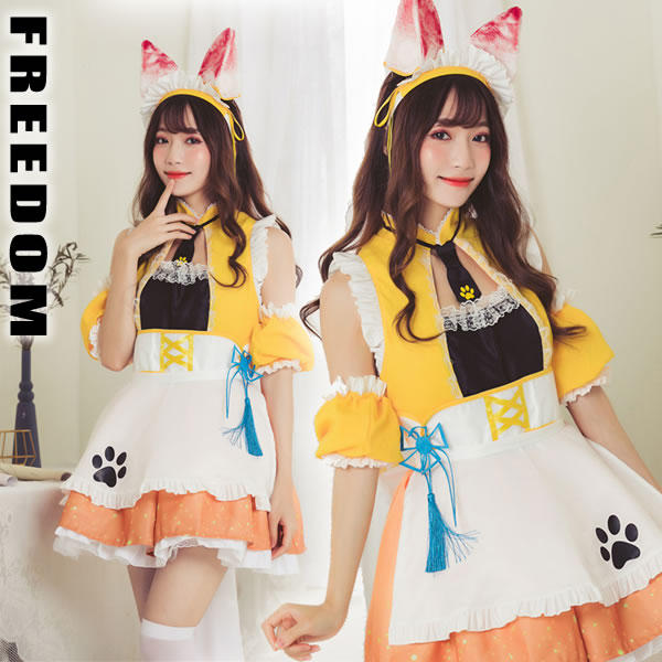 メイド アニマル アイドル アニマル耳 バニーガール コスプレ コスチューム セクシー ゴスロリ ロリータ 萌え ステージ 制服 衣装 パーティー ハロウィン ...