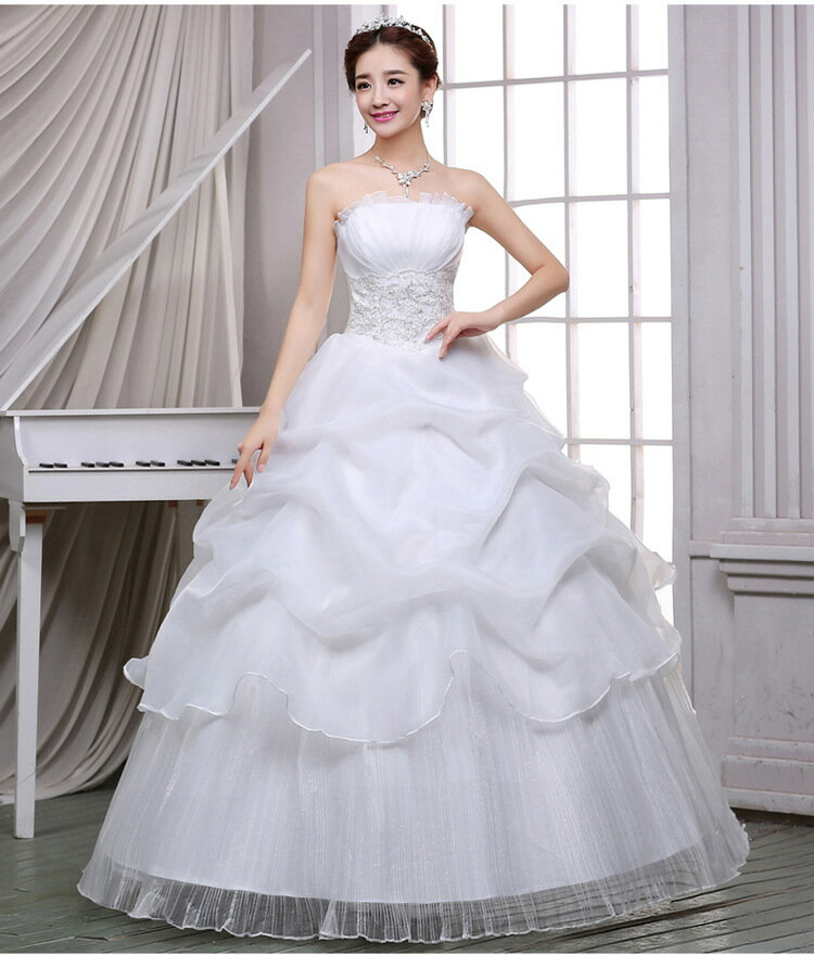 ドレス お姫様ドレス ウエディング ウェディング プリンセス パーティー 結婚式 花嫁衣裳 白いドレス プリンセスライン 舞台 イベント 衣装 衣裳 大きいサイ...