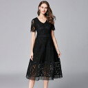 ★L〜6L★1色★ブラック 大きいサイズ ドレス トップス ワンピース ワンピ パーティードレス パーティーワンピ 結婚式 二次会 お呼ばれ インスタ 撮影 ア...