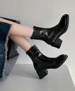 ★22.5cm〜25.0cm★1色★ブラック ショート ブーツ ショートブーツ かわいい秋冬靴美脚 あったかブーツ 韓国風ブーツ OL 通勤 通学 インスタ 撮...