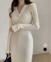 ★2色★ブラック アイボリー ワンピース ロング ロングワンピ ロング丈 ロングワンピース OL通勤 通学 卒業式 入学式 お出かけ デート 旅行 韓国風ファッション インスタ 撮影 アイドル★タイトニットワンピース ロングワンピース 春秋冬 韓国風 ワンサイズ★フリーダム sale