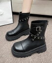 ★22.5cm(35)〜24.5cm(39)★2色★ブラック アイボリー ブーツ レディース 通勤通学人気 疲れないブーツ 黒 おしゃれ 秋冬くつ 韓国ファッシ...