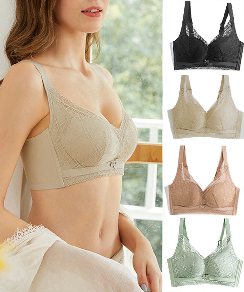 ★サイズ S（70AB）～XL（85AB）★4色★ブラック ベージュ キャメル ミント ブラジャー 