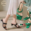 ★22.5cm(35)〜24.5cm(39)★4色★ブラックホワイトグリーンスイカレッド サンダル ミュール レディース OL 通勤 通学 韓国ファッション靴 ...