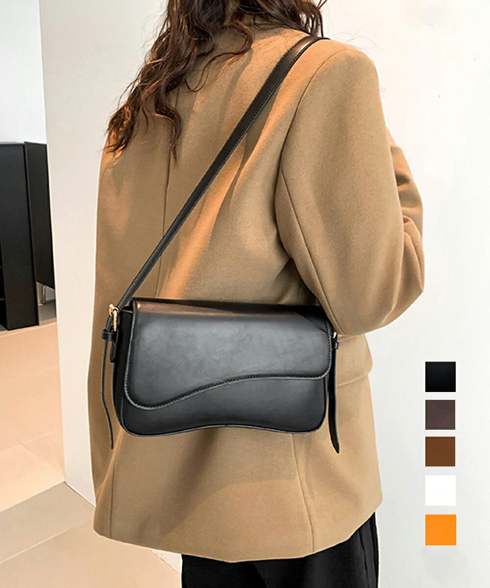 ★5色★ブラック ホワイト ブラウン キャメル オレンジ バッグ ショ...(4)