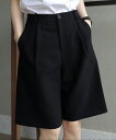 ★M~XL★2色★ブラック ベージュ パンツ ショート ハーフパンツ キュロットパンツ ベーシック 半ズボン 春秋 脚長 OL 通勤 通学 旅行 お出かけ 普段...