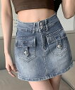 ★S〜XL★2色★ブラック サックスブルー デニム スカートパンツ セクシーミニ 中魅せスカート パンチラスカート 魅せパンツ 美脚 ミニスカ ミニスカート 細...