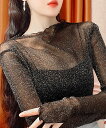 ★4色★ブラック ホワイト ネイビー ブラウン トップス ラメ入りシャツ メロウTシャツ パーティー 結婚式 お出かけ 旅行 デート 韓国風ファッション インス...