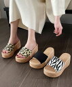 ★22.5cm(35)〜24.5cm(39)★3色★ブラック レオパード ゼブラ サンダル ビーチサンダル ビーサン かわいい夏靴美脚 ミュールサンダル スリッ...