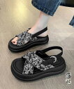 ★22.5cm〜25.0cm★2色★ブラック アイボリー サンダル 軽量サンダル 厚底 靴 くつ 厚底 靴 美脚 お出かけ 旅行 インスタ 撮影 アイドル★厚底...