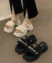 ★22.5cm(35)〜24.5cm(39)★2色★ブラック アイボリー サンダル レディース 海 旅行 人気 疲れないスポーツサンダル黒 おしゃれくつ 韓国フ...