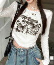 ★2色★グレー ホワイト Tシャツ スウェット ヘソ出し 長袖 カットソー 長袖カットソー OL 通勤 通学 普段着 旅行 おうち お出かけ デート 韓国ファッション 服 インスタ 撮影 アイドル★ヘソ出しロゴtシャツ 長袖 オルチャン レディース 韓国風 ワンサイズ★フリーダム sale