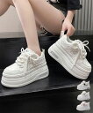 ★22.5cm(35)~24.5cm(39)★3色★ブラック ホワイト ピンク 厚底スニーカー スポーツシューズ かわいい靴ウォーキング ジョギング アウトドア インスタ 撮影 アイドル★ボリューム厚底スニーカー レディース美脚 春夏秋 韓国風 22.5 23 23.5 24 24.5cm★フリーダムsale
