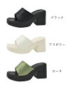★22.5cm(35)〜25.0cm(40)★3色★ブラック アイボリー カーキ サンダル 厚底 靴美脚 歩きやすい OL 通勤 通学 お出かけ 韓国風サンダル...