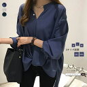 ★M~3XL★3色★ホワイト ネイビー ディープグリーン ブラウス シャツ 韓国風ブラウス 無地 OL 通勤 通学 お出かけ デート 韓国風ファッション インスタ 撮影 アイドル★シャツブラウス レディース 大きいサイズ レディース 春夏 韓国風 M L 2L 3L 4L サイズ★フリーダムsale