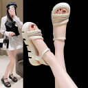 ★22.5cm~24.5cm★2色★ブラック アイボリー サンダル 厚底 靴 くつ 厚底 靴 美脚 リゾート お出かけ 旅行 韓国風ファッション インスタ 撮影 アイドル★厚底サンダル レディース 美脚シューズ 夏夏靴 レディース夏 美脚 韓国風 22.5 23 23.5 24 24.5 cm★フリーダムsale