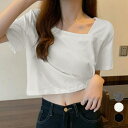 ★XL★3色★ブラック ホワイト ダークグレー ショートTシャツ カットソー 半袖Tシャツ カジュアル リゾートファッション 旅行 お出かけ 韓国ファッション ...