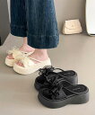 ★22.5cm〜24.5cm★2色★ブラック アイボリー サンダル 軽量サンダル 厚底 靴 くつ 厚底 靴 美脚 リゾート お出かけ 旅行 インスタ 撮影 アイ...