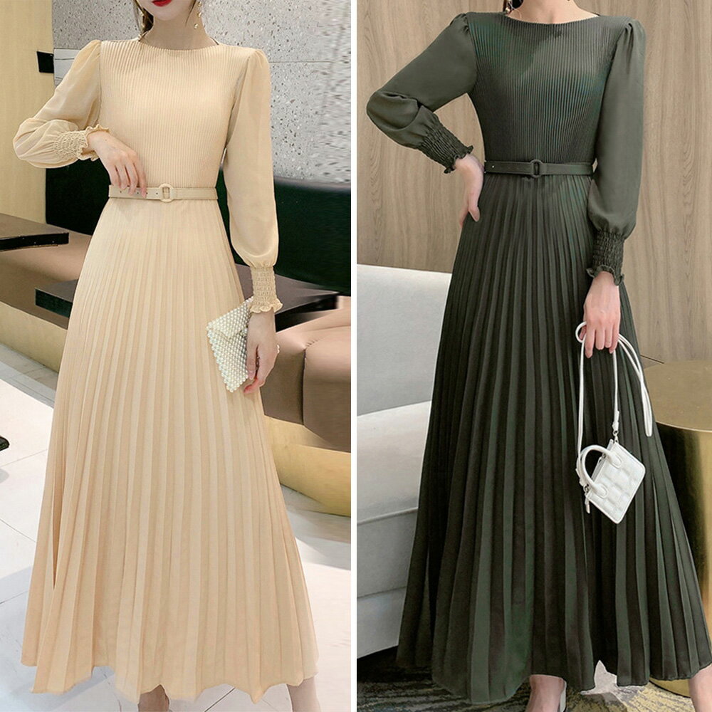 ★9色★ブラック ベージュ くすみパープル イエロー サーモンピンク キャメル ダークパープル カーキ ミントグリーン ワンピース パーティードレス 韓国風ファ...