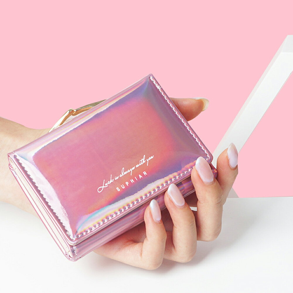 ★5色★ブラック シルバー ピンク ラベンダー ブルーグリーン 財布 小物 便利 収納 韓国カジュアル財布 OL 通勤 通学 お出かけ 旅行 韓国..