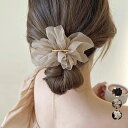 ★3色★ブラック ホワイト ベージュ バレッタ 大人女性 可愛い 上品 クリップ ヘアアレンジ 普段着 パーティー キャバ ドレス 盛装 小物 コスプレ アレンジ インスタ 撮影 アイドル★シフォンバレッタ レディースヘアアレンジ 韓国 髪留め ヘアアクセサリー★フリーダムsale