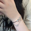 ★1色★シルバー 蝶々モチーフ チェーンブレスレット コーディネート 大人フェミニン デートコーデ 女子会 誕生日プレゼント ギフト 付属品 アクセサリー 韓国...