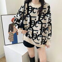 ★2色★ブラック ブラウン ニット セーター モノグラム柄セーター 長袖ニットセーター 大人可愛いセーター カジュアル OL 通勤通学 お出かけ デート 韓国風ファッション インスタ 撮影 アイドル★ジャガード柄ニットトップス 長袖韓国秋冬 韓国風 ワンサイズ★フリーダムsale
