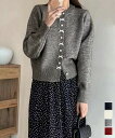 ★4色★ブラック アイボリー ダークグレー ワインレッド カーディガン アウター 羽織り トップス OL 通勤通学 お出かけ デート 旅行 普段着 韓国ファッション インスタ 撮影 アイドル★リボンニットカーディガンパールボタン無地 レディース 韓国 ワンサイズ★フリーダムsale