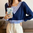 ★4色★ブラック ベージュ グレー ネイビーブルー トップス ニット きれいめ 可愛いニット OL 通勤 通学 オシャレ服 お出かけ 旅行 韓国風ファッション インスタ 撮影 アイドル★ミニ丈 ニットトップス レイヤード風 レディース 韓国風 無地 ワンサイズ★フリーダムsale