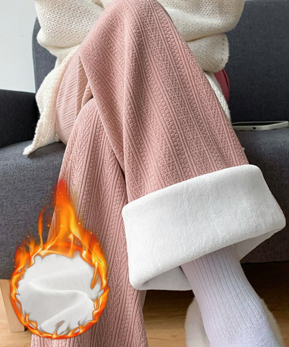 ★5色★ブラック アイボリー ダークグレー ブラウン ピンク パンツ ワイド ズボン ワイドパンツ 普段着 ゆったり おうち OL 通勤通学 お出かけ 旅行 韓国風ファッション インスタ 撮影 アイドル★裏起毛ワイドパンツ あったかニットパンツ韓国風 ワンサイズ★フリーダム sale(4)