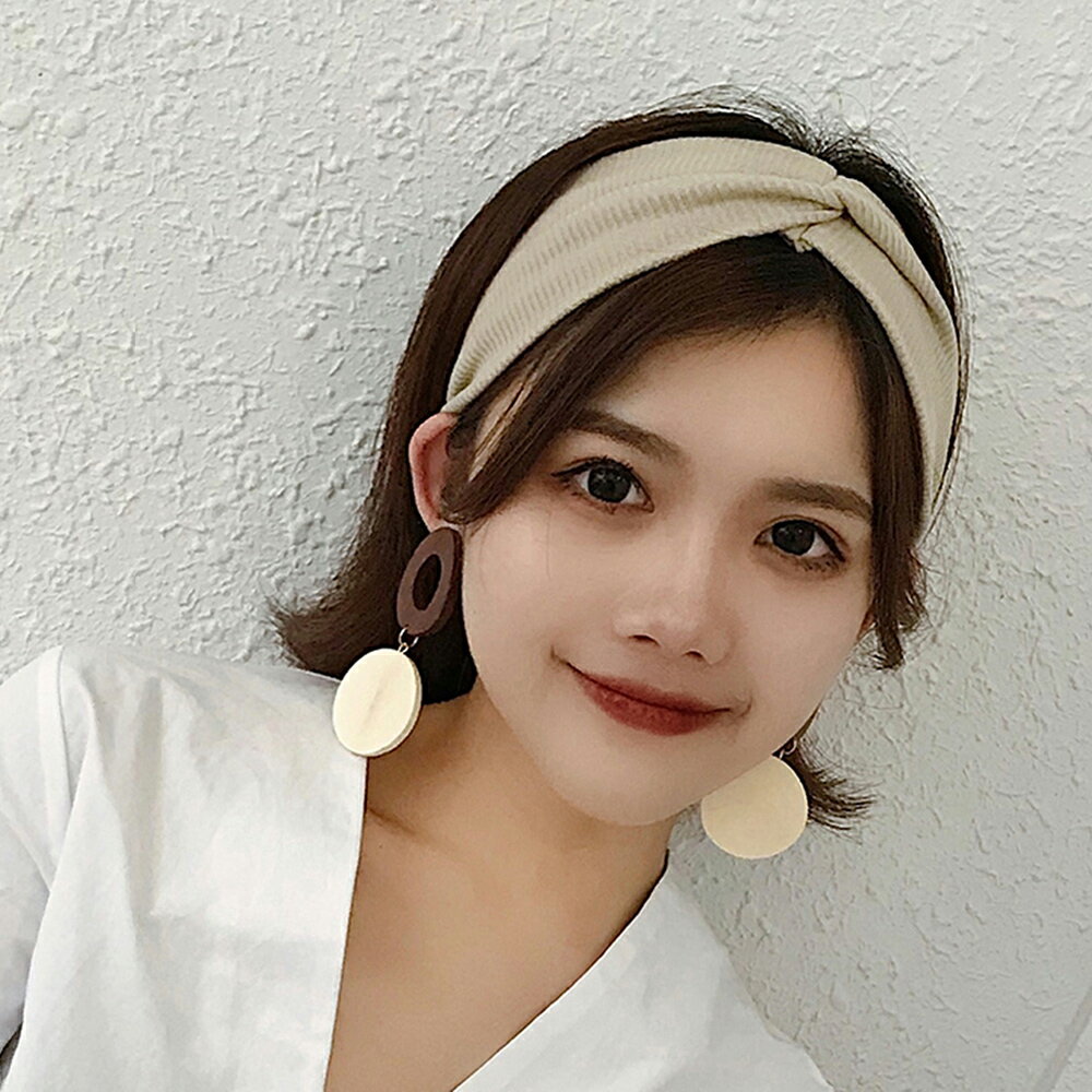 ★15色★ブラック アイボリー ダークグレー ライトグレー ネイビー 薄ピンク ダークグリーン キャメル ベージュ ホットピンク イエロー ピンク ホワイト ワインレッド ブルー ヘアバンド★リブ へアバンド レディース 幅広 韓国風 髪留め ヘアアクセサリー★フリーダムsale