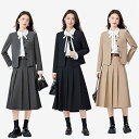 ★S〜4L★3色★ブラック グレー ベージュ スーツ スカートスーツ フォーマル 制服 ビジネス OL 通勤 通学 面接 卒業式 入学式 イベント 大きいサイズ...