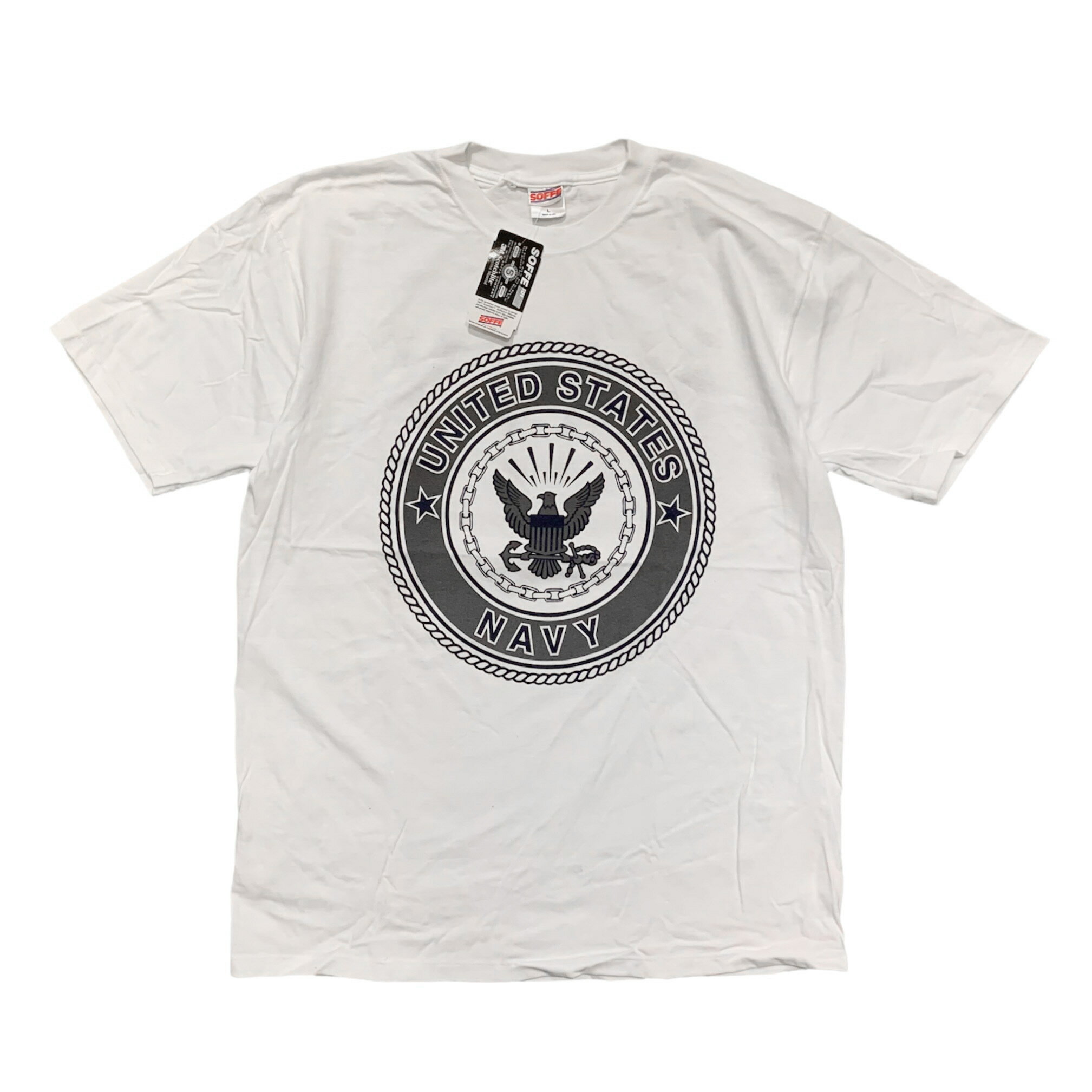 DEADSTOCK US NAVY Soffe Reflective Training T-Shirt Made in USA L (アメリカ軍 アメリカ海軍 デッドストック Tシャツ リフレクター トレーニングTシャツ）