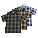 CALTOP Ombre Check S/S Shirt (Lgbv Iu `FbN tl Vc  )