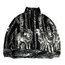 BLACK MOUNTAIN USA Jacquard Fleece Jacket / ubN}Ee t[X WPbg  T  Aj}