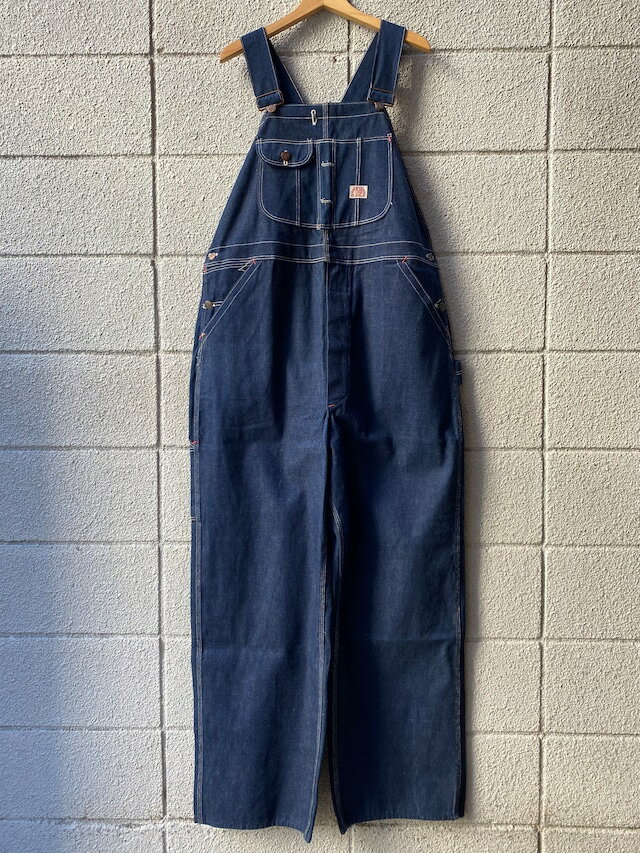 "DEAD STOCK" 40's Drum Major Denim Overall / デッドストック ドラムメジャー デニム オーバーオール ヴィンテージ ビンテージ 古着 アメリカ直輸入)