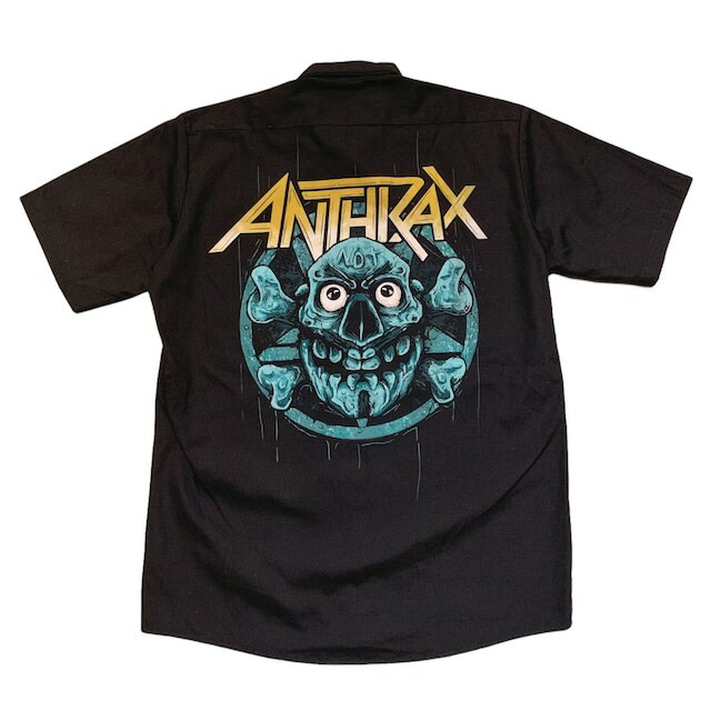 DEADSTOCK ANTHRAX Printed Work Shirt Dickies{fB M / AXbNX oh [NVc vg Ò Be[W AJA