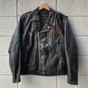 70 039 s Harley Davidson AMF Double Riders Jacket / ハーレーダビッドソン レザー ライダースジャケット ダブル モーターサイクルクラブ 古着 ヴィンテージ アメリカ直輸入)