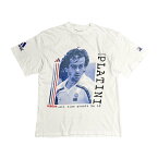 90's adidas "Michel Platini" Soccer T-Shirt M / アディダス ミシェル・プラティニ フランス代表 フットボール サッカー Tシャツ 両面プリント スポーツ 古着 ヴィンテージ