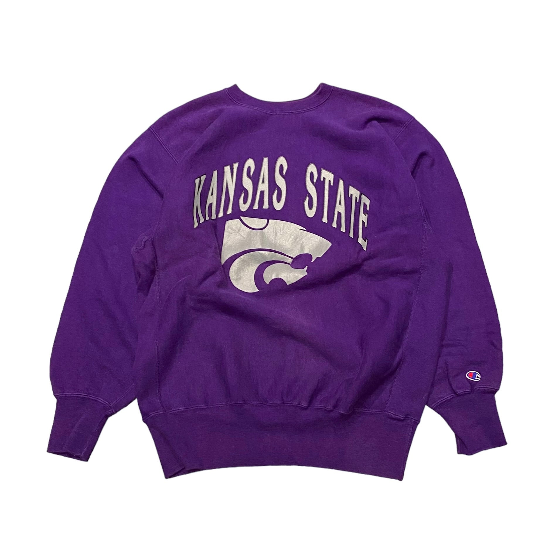 90's Champion Reverse Weave Sweat "KANSAS STATE" XL / チャンピオン 刺繍タグ リバースウィーブ カンザス州立大学 スウェット トレーナー 古着 ヴィンテージ