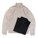 Champion Half Snap Sweat Shirt Made in USA - Oxford Grey Black L XLi`sI AJ n[tXibv XEFbgVc p[J[ IbNXtH[hO[ ubNj