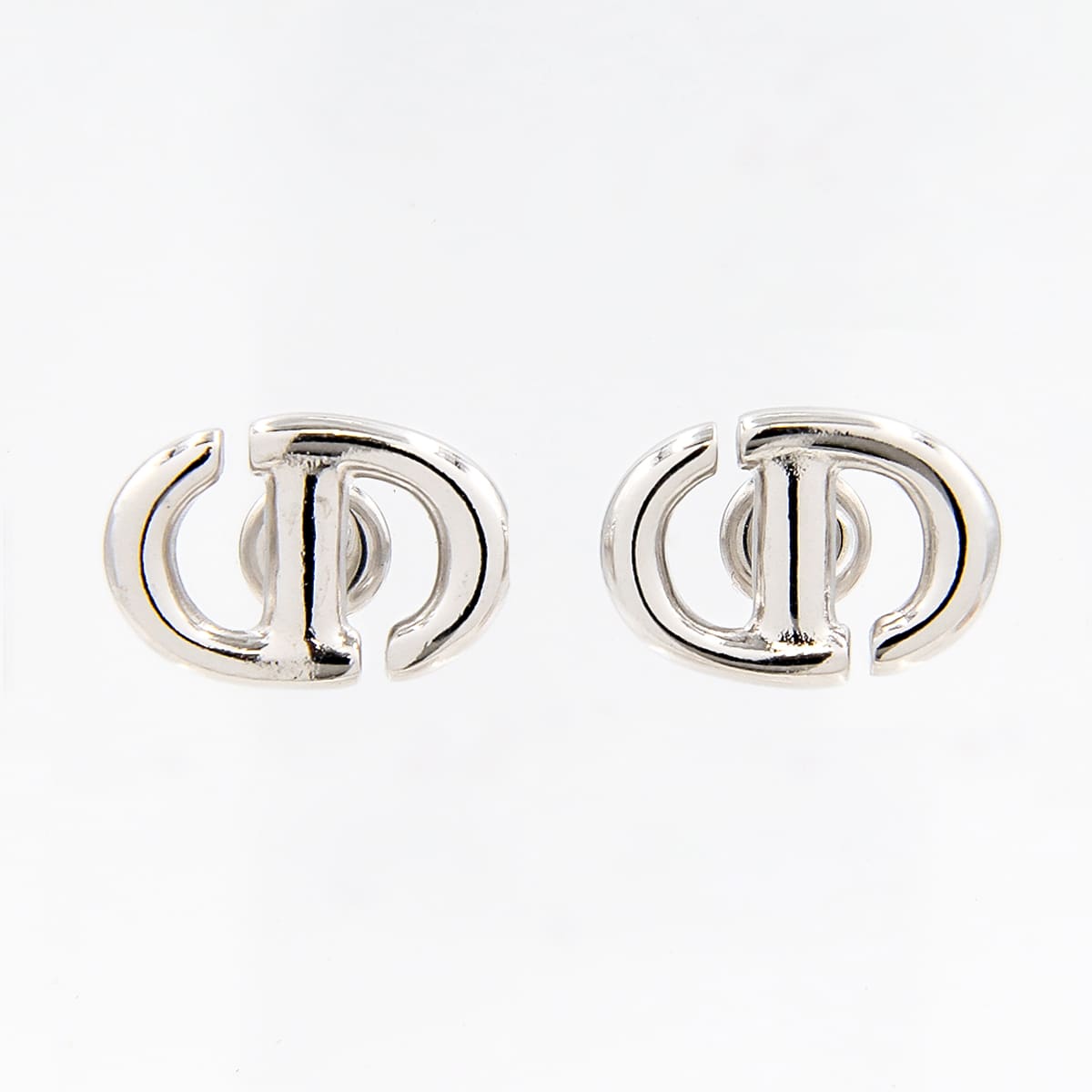 Dior ディオール ピアス CD NAVY スタッドピアス ペア シルバー E1594CDNMT_D000 ...