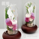 仏花 プリザーブドフラワー 仏壇用 ガラスドーム 大きい ミニ仏壇 お供え 花 御供 仏 お花 アレンジメント 和室 モダン 木製 Aliceflower きれ...
