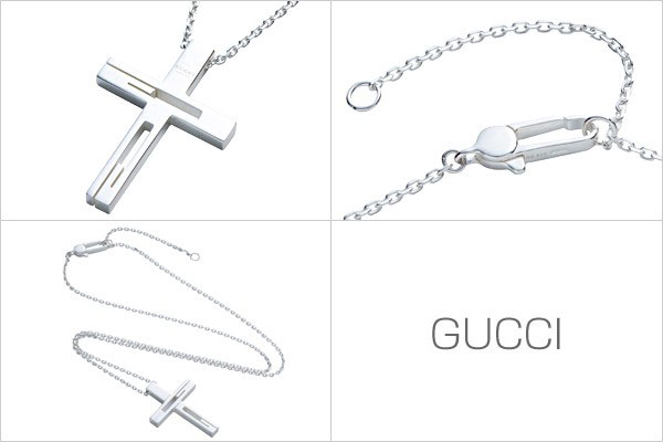 GUCCI グッチ ネックレス Gクロスモチーフ クロス シルバー 十字架 228364 J8400 8106 SILVER925