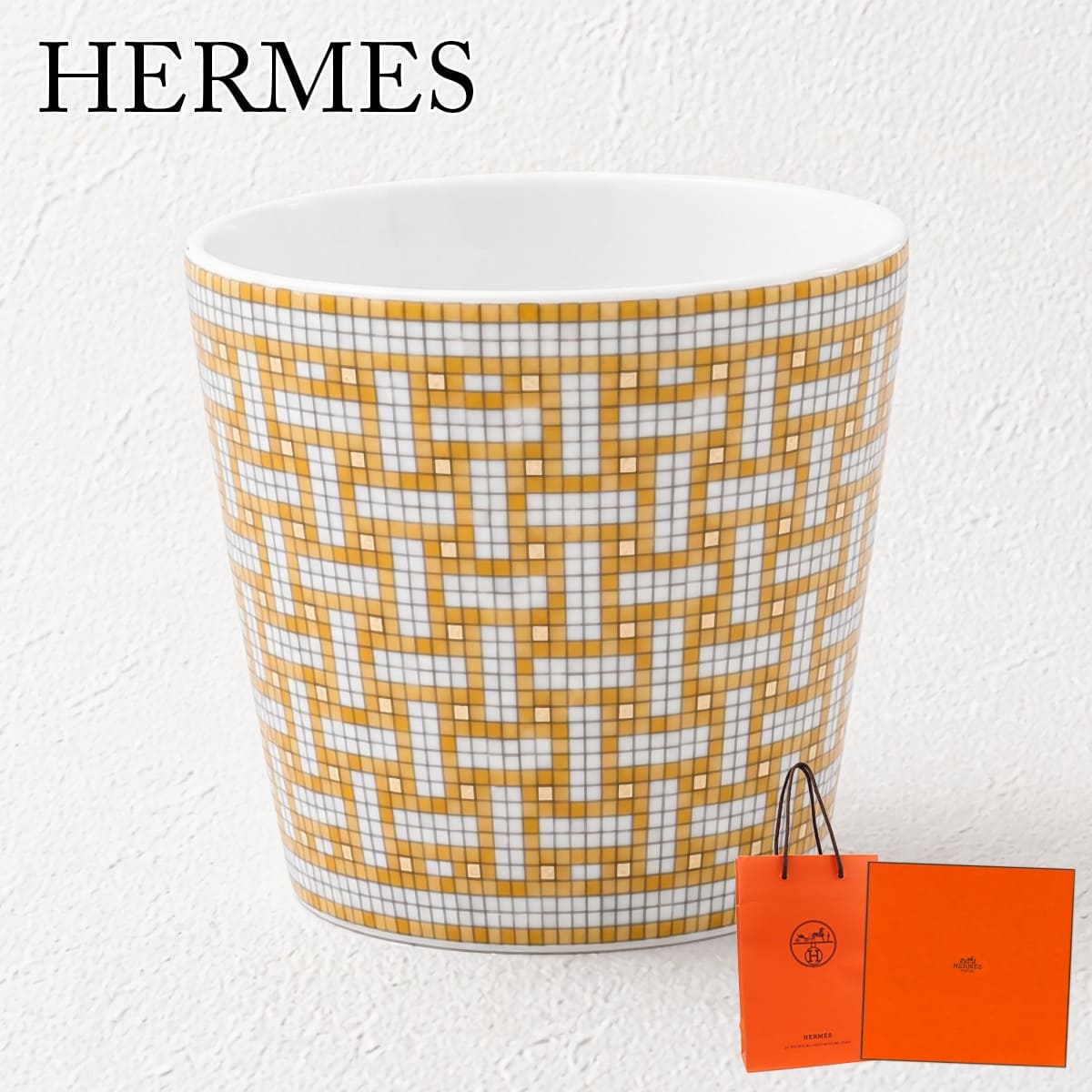 Rakuten - エルメス タンブラー グラス HERMES ゴブレット モザイク24 ゴールド コップ 食器 ブランド 高級 おしゃれ 人気 ギフト プレゼント 026040P