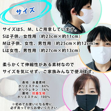 【15日20時〜ポイント+2倍!!】水着素材マスク 水洗いOK 耳が痛くない インナーパットや取り替えフィルター挿入可 紫外線対策 手作り あてガーゼ 通販 柄